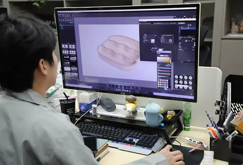 Silicone product design displayed in 3D CAD software