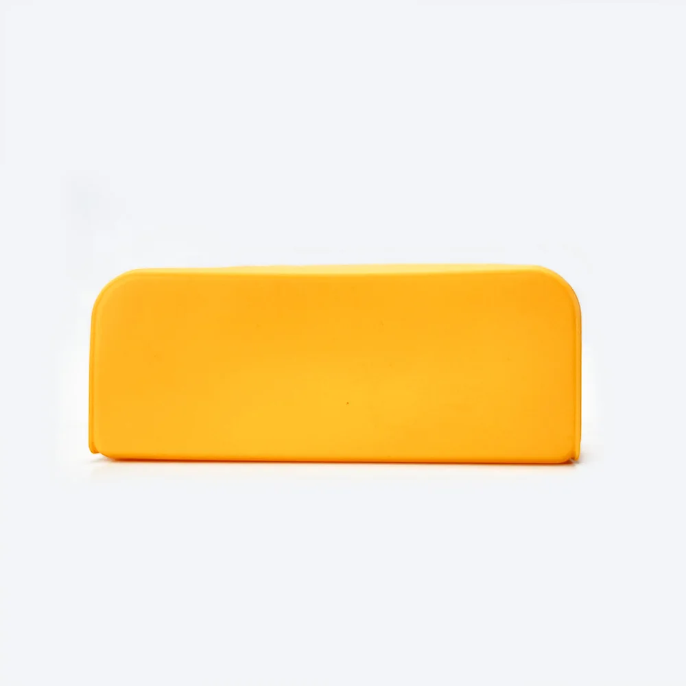Yellow rectangular silicone stationery pouch